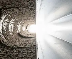 air duct cleaning services showing interior duct system inspection and cleaning in Lakeland, FL